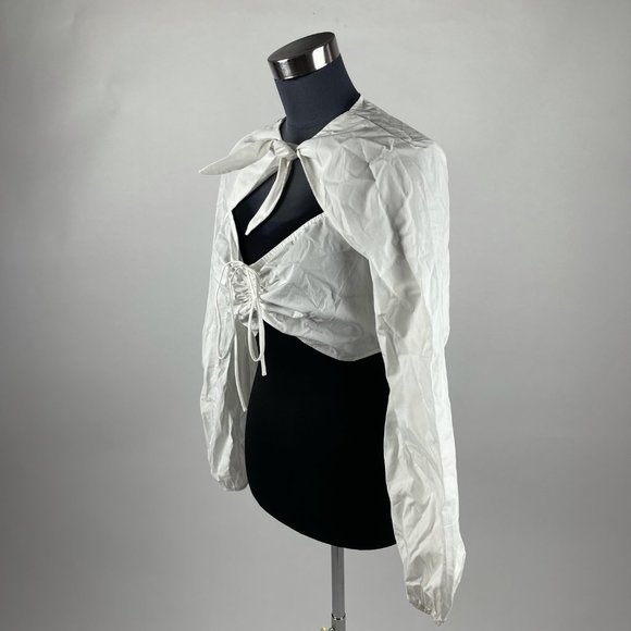 SHEIN Drawstring Cut-out Front Crop Top - Picture 6 of 7